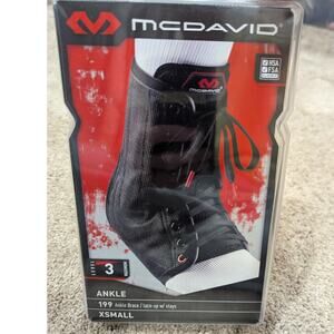 Mcdavid Ankle Brace Support Sz X-Small Black Lace Up 199
